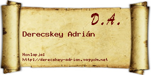 Derecskey Adrián névjegykártya