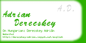 adrian derecskey business card