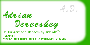 adrian derecskey business card